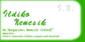 ildiko nemcsik business card